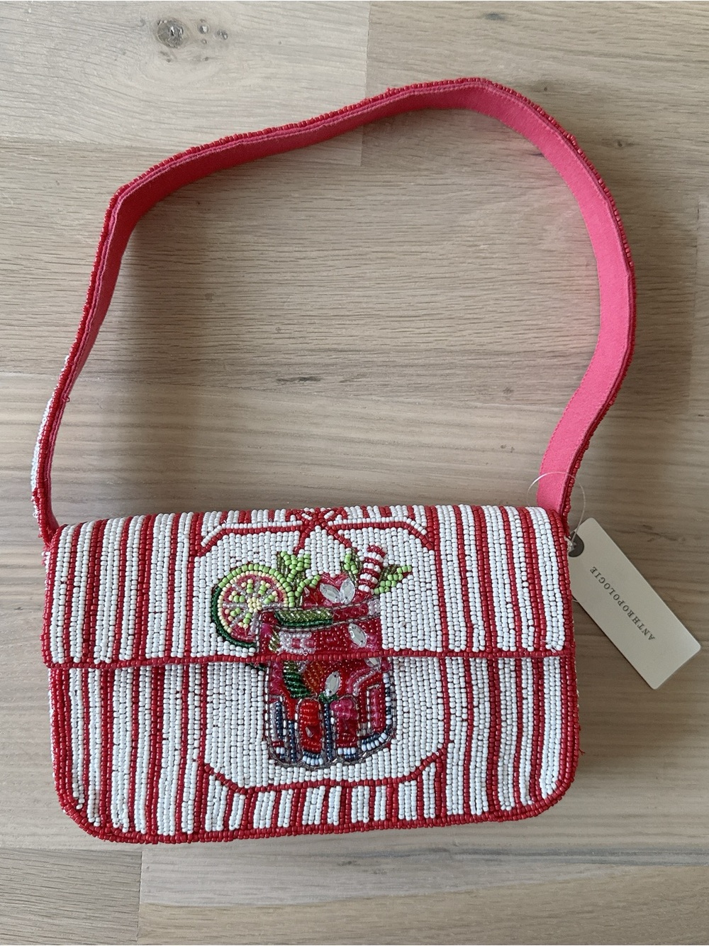 NWT RARE Anthropologie Fiona Beaded Bag: Food & Drink Edition - Picture 3 of 12